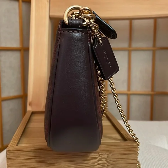 Coach Signature Canvas Nolita 19 in IM/Oxblood Multi - Picture 9 of 16